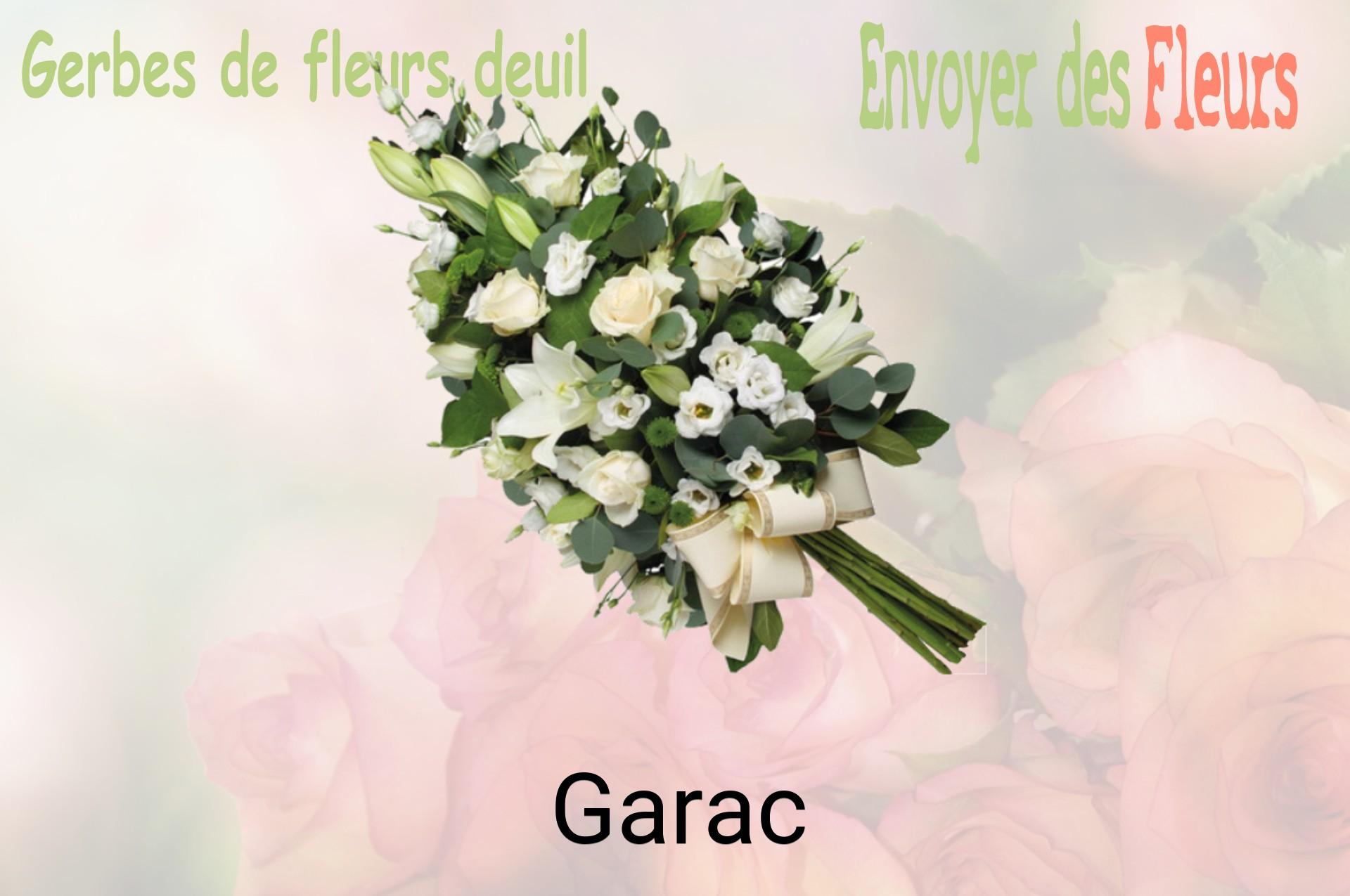 Gerbe de fleurs de deuil livrée à Garac